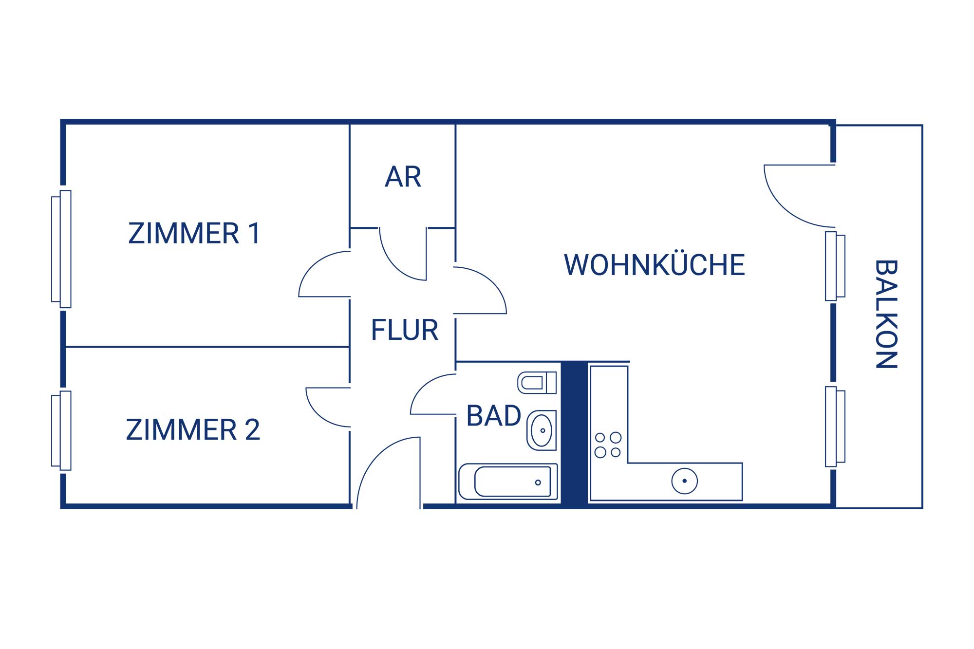 Ziegesarstrasse 13 OG8 Nr3 - möbliert Wohnen in Jena